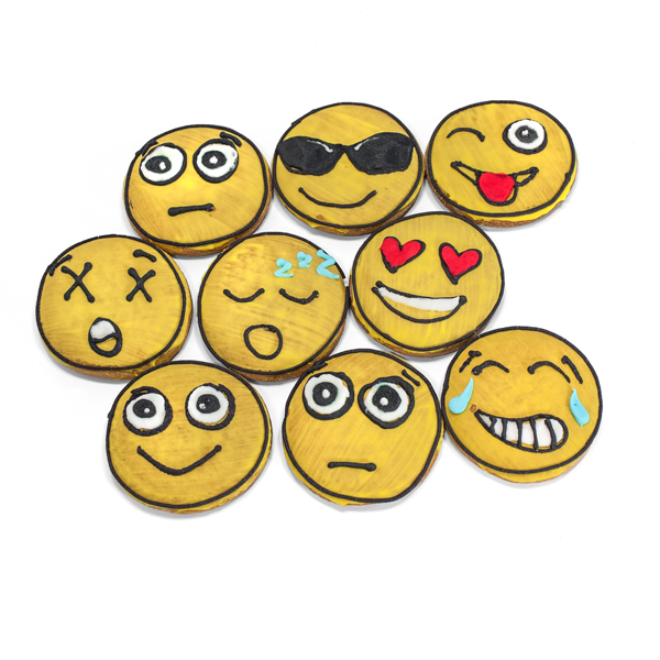 Emojis Lebkuchenfiguren Sonderfertigung einzeln verpackt